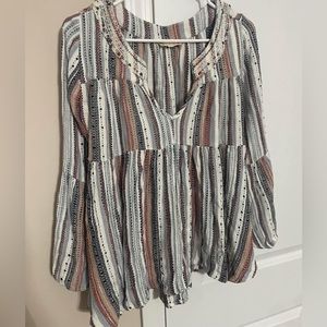 Boho babydoll top